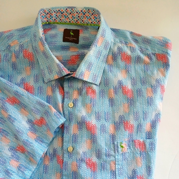 Tailorbyrd Other - Tailorbyrd 4XLT Tall Men's Print Short Sleeve Button Down Shirt